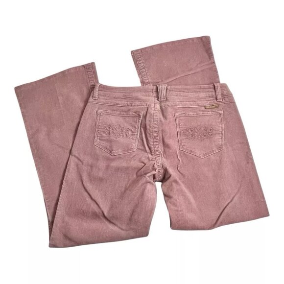 CANDIES Corduroy Pant Women Junior 11 Pink Wide Leg Boot Flare Stretch Y2K Thick - Picture 2 of 6